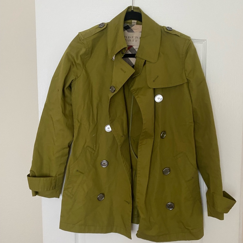Green Burberry Raincoat